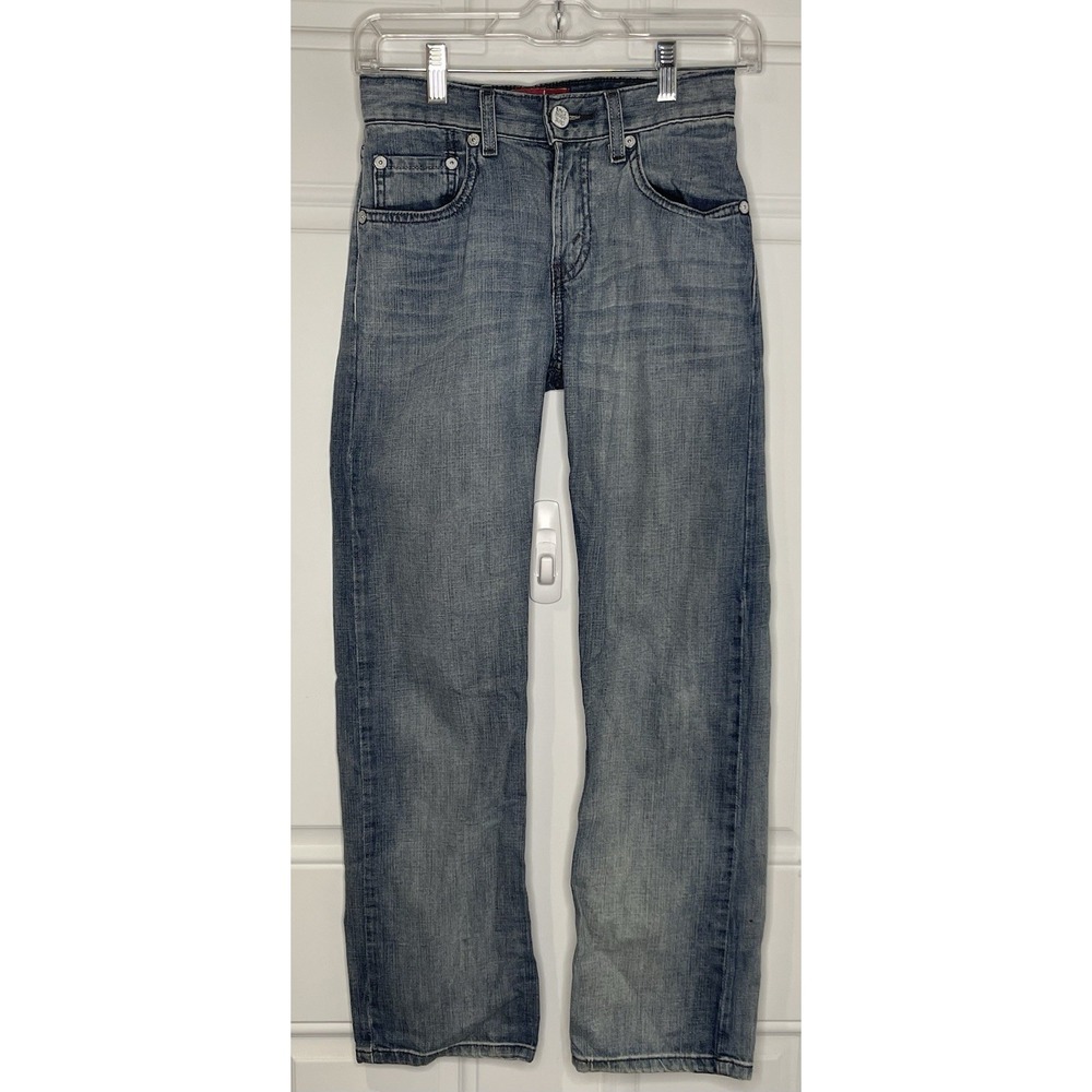 Levis 514 Slim Straight Boys Jeans Medium Wash Size 12 Reg 26x26 1/2